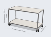 USM Haller Side Table with castors - MyConcept Hong Kong