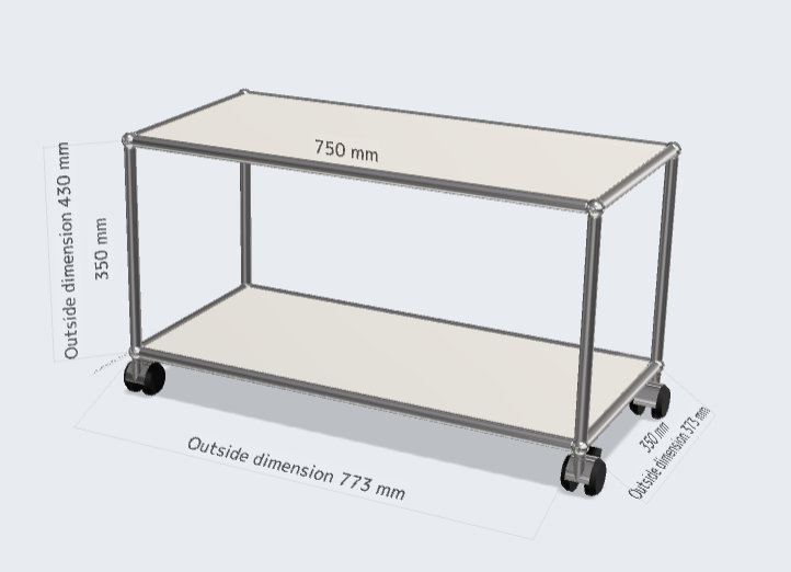 USM Haller Side Table with castors - MyConcept Hong Kong