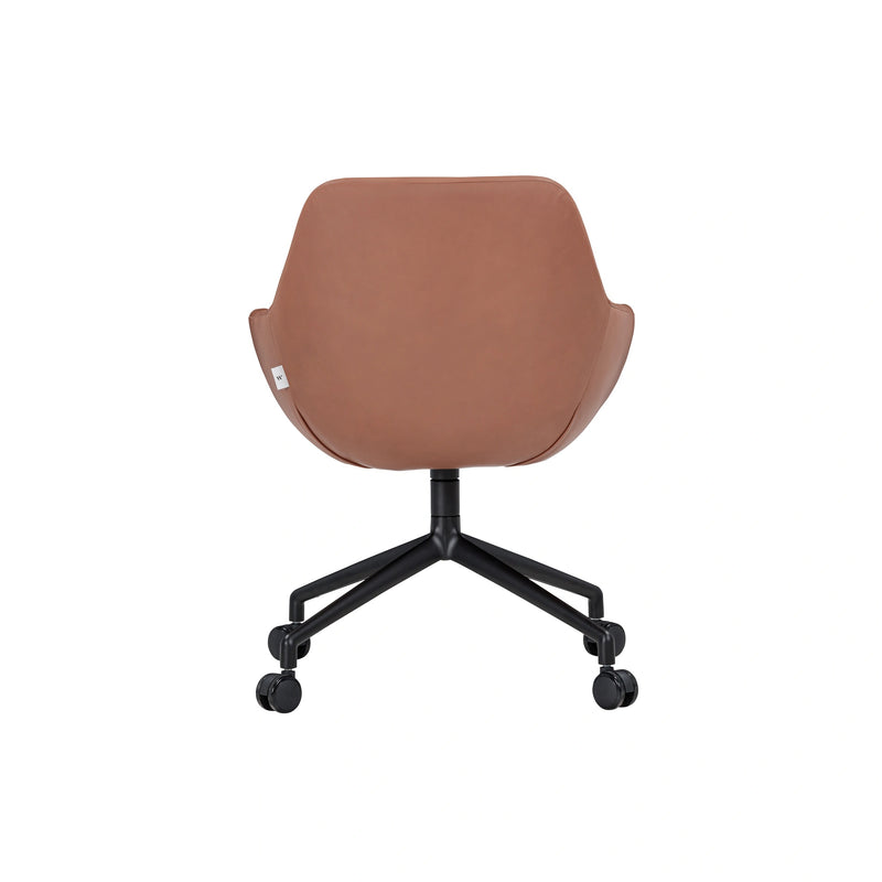 Sinum_Swivel base with castors_Parma col. Cognac_V3