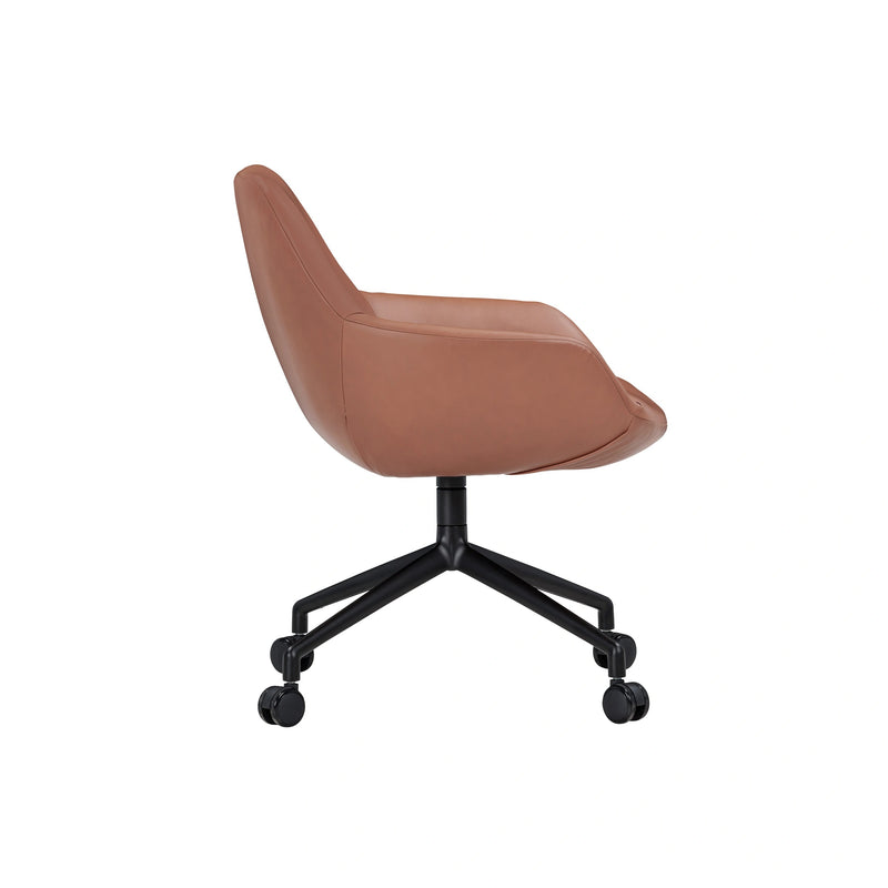 Sinum_Swivel base with castors_Parma col. Cognac_V4