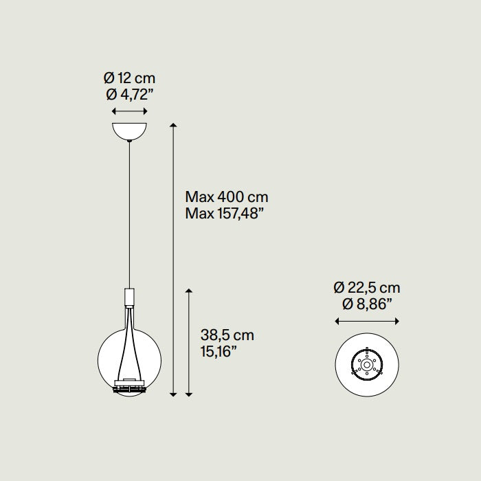 Sky–Fall Round Medium 吊燈