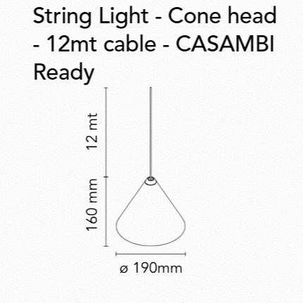 Flos String Light Cone Head Casambi Ready Suspension Lamp - MyConcept Hong Kong