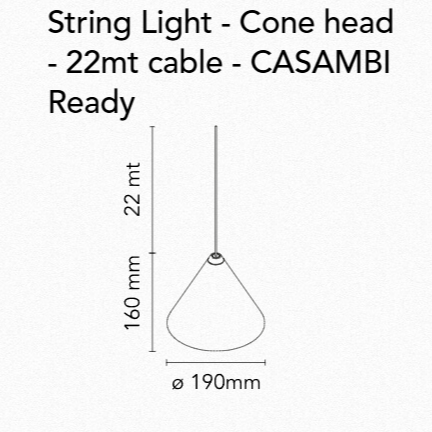 Flos String Light Cone Head Casambi Ready Suspension Lamp - MyConcept Hong Kong