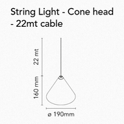 Flos String Light Cone Head Suspension Lamp - MyConcept Hong Kong