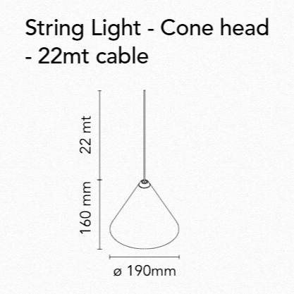 Flos String Light Cone Head Suspension Lamp - MyConcept Hong Kong