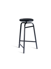 Treble bar stool - 65 cm Leather seat