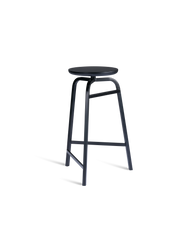 Treble bar stool - 65 cm Wood seat