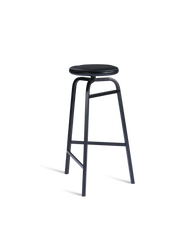 Treble bar stool - 75 cm Leather seat