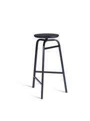 Treble bar stool - 75 cm Wood seat