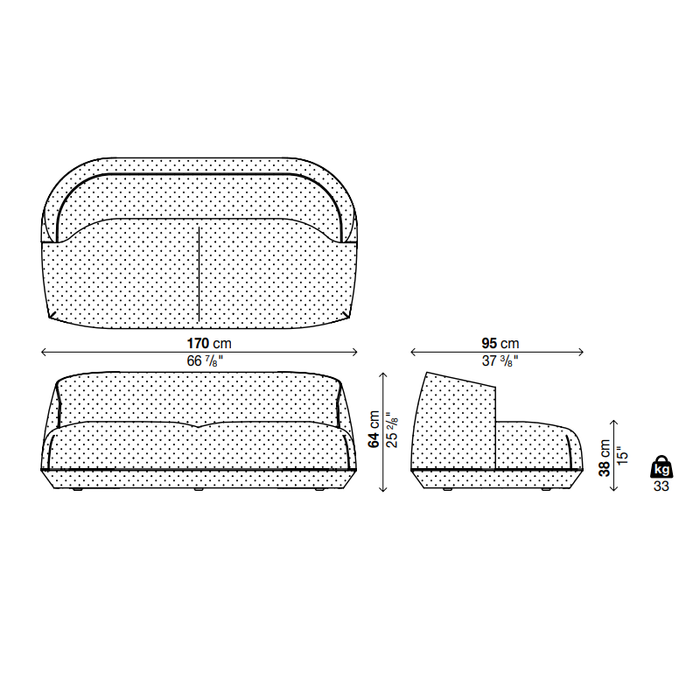 BRIONI 2 Seater Sofa - MyConcept Hong Kong