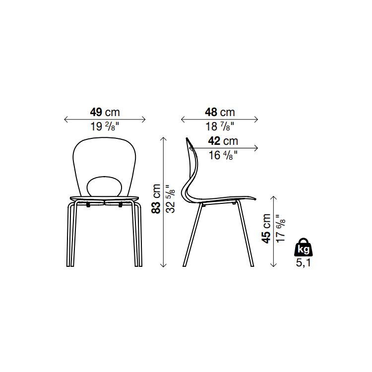 PIKAIA Four Legs Chair - MyConcept Hong Kong