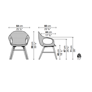 ELEPHANT Wooden Base Chair - Fabric Upholstered Seat - MyConcept Hong Kong
