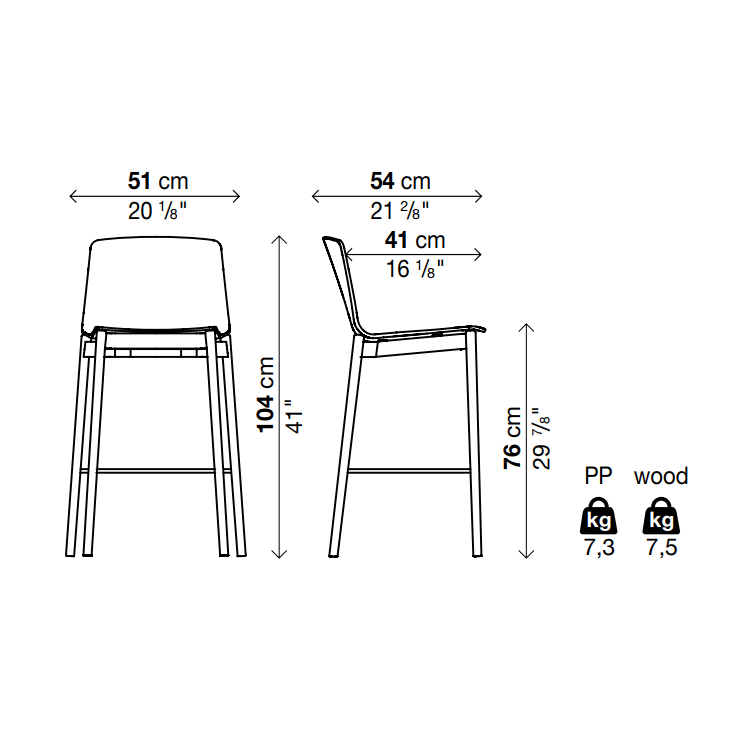 RAMA WOOD (HIGH BACK) Bar Stool - MyConcept Hong Kong