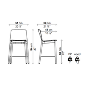 RAMA WOOD (HIGH BACK) Counter Stool - MyConcept Hong Kong