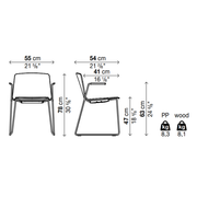 RAMA Chair Sled Base with Armrests - MyConcept Hong Kong
