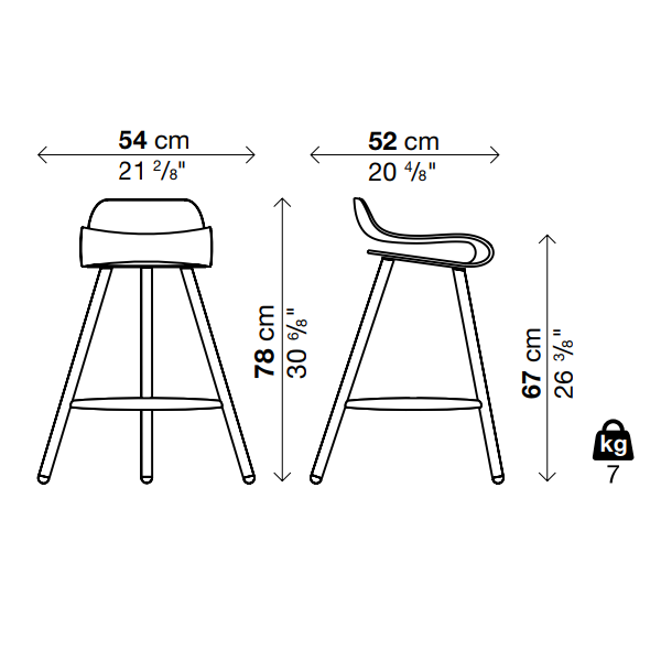 BCN Wood Base Stool - MyConcept Hong Kong