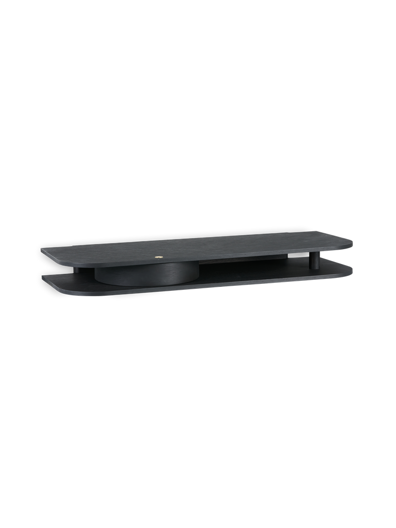 Valet wall console - Black painted oak