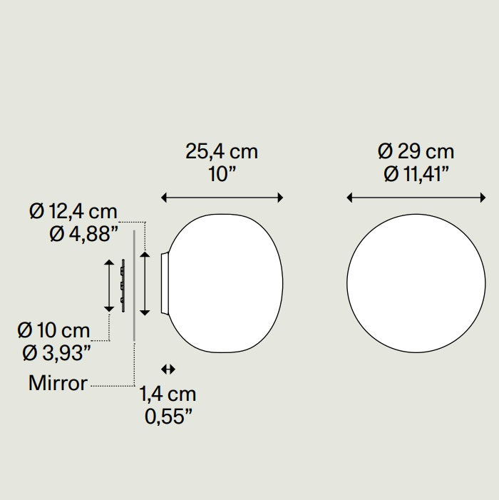 Volum Mirror 29 Wall Lamp