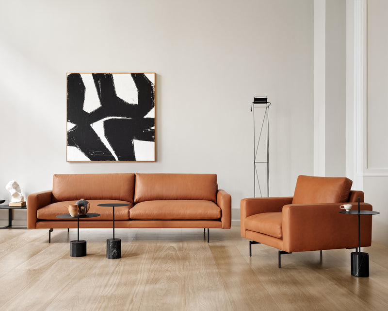 Wendelbo_Edge V1_Module 35, Chair_Module 21, 2 seater_Parma col. Cognac, Calibre tables_300 dpi