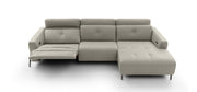 Antares Leg leather sofa — electric recliner open