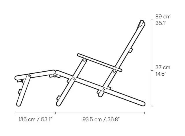 BM5565 Deck Chair With Footrest & Cushion - MyConcept Hong Kong
