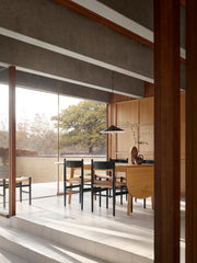 BT1001 Pendant No 1 in dining room with CH36 chairs