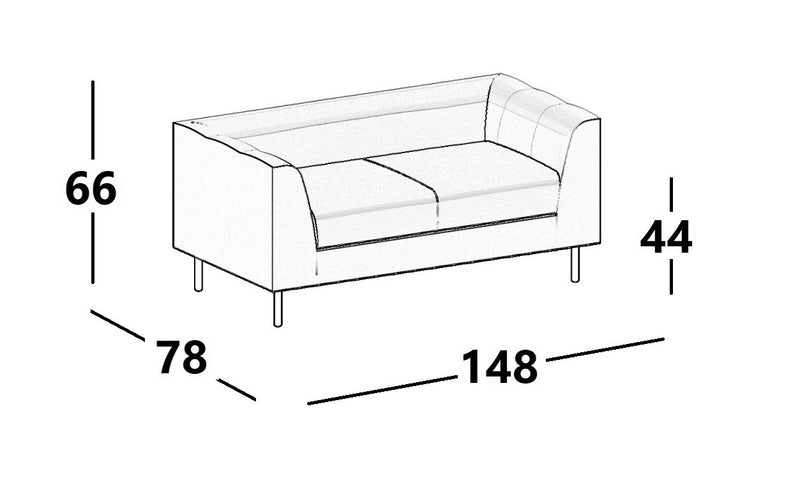 CUBE CU2 2seater Sofa - MyConcept Hong Kong