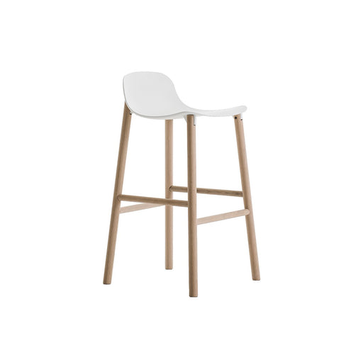 SHARKY Counter Stool (LOW BACK) - Wooden Base - MyConcept Hong Kong