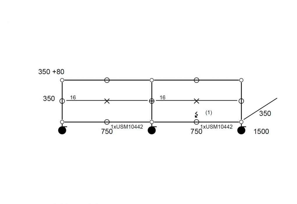 Haller TV Stand 4 With Castors - MyConcept Hong Kong