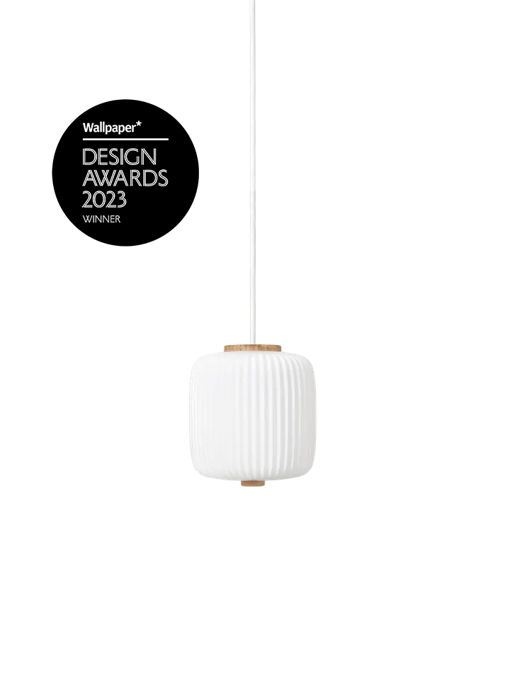 EK61 Opal Pendant Ø160mm Oak Oil Unlit