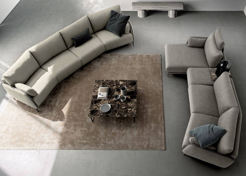 Ghisolfa curved sofas by Nicoline Italia — top view