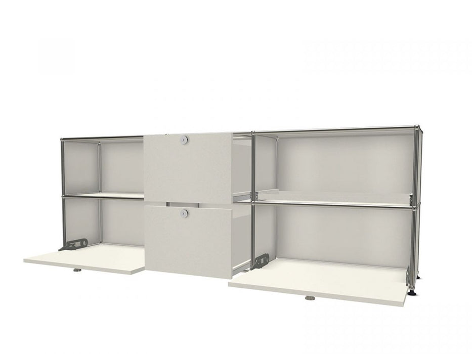 Haller Sideboard L with 2 Drawers, 2 Vasistas Doors and 1 Extension Shelf