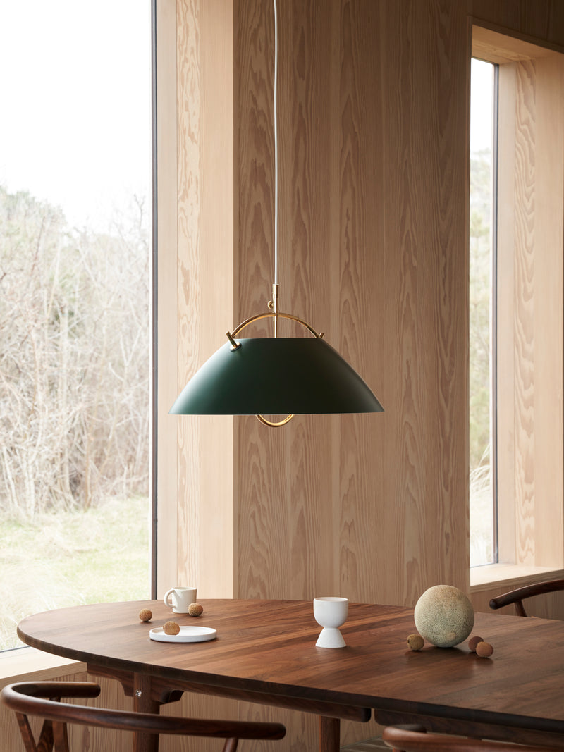HJW37 The Pendant dark green gold over dining table