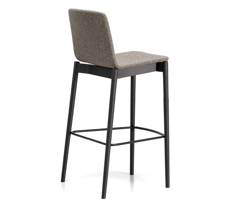 RAMA WOOD (HIGH BACK) Fully Upholstered Counter Stool