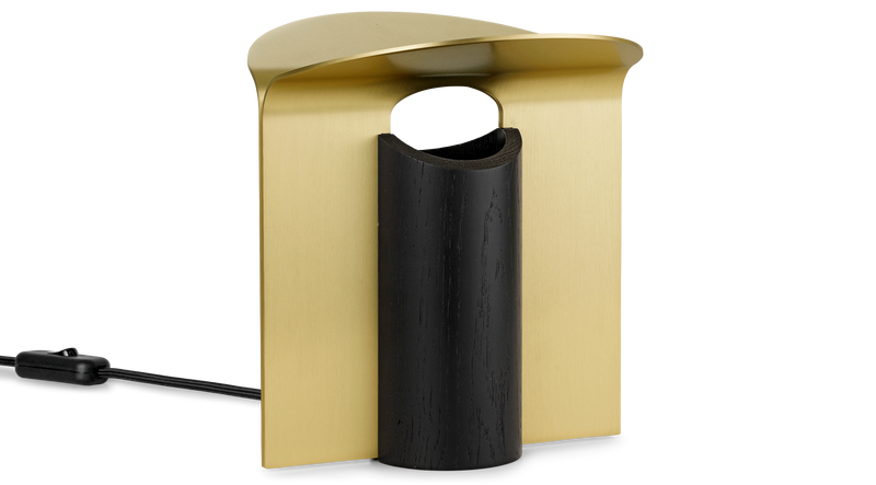RF200 Petal Lamp Oak Black Brass