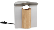 RF200 Petal Lamp Oak Oil Silver Aluminium