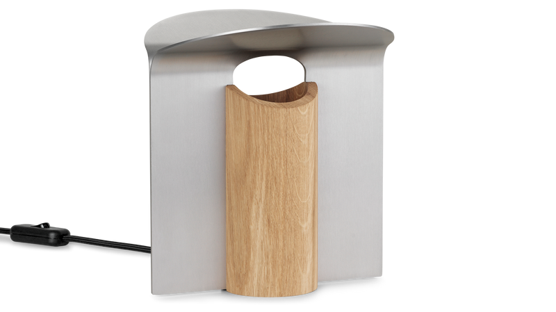 RF200 Petal Lamp Oak Oil Silver Aluminium