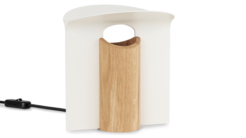 RF200 Petal Lamp Oak Oil White Aluminium