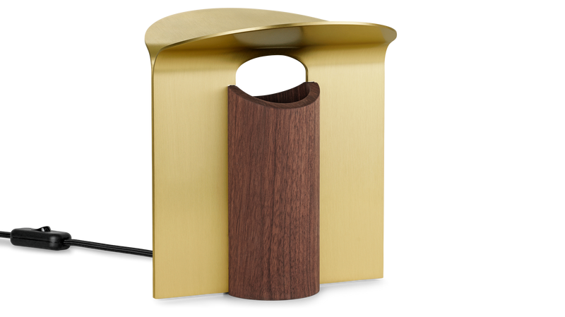 RF200 Petal Lamp Walnut Oil Brass