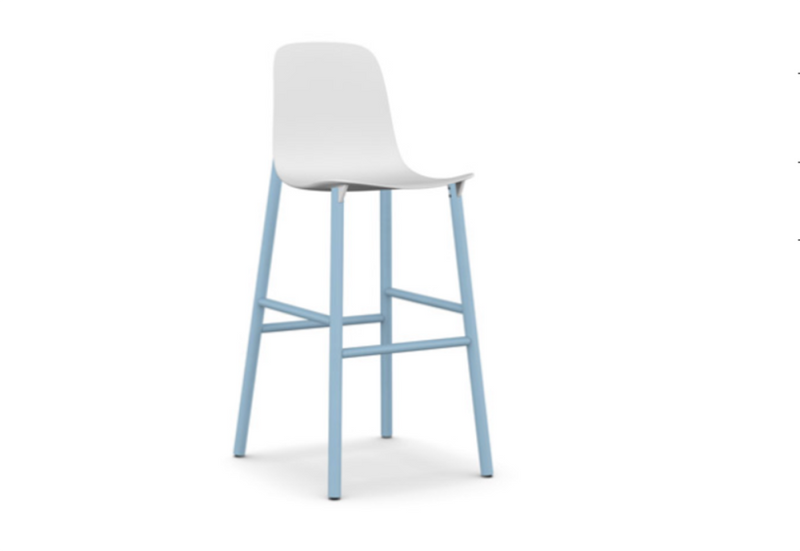 SHARKY Counter Stool (HIGH BACK) - Aluminium Base - MyConcept Hong Kong