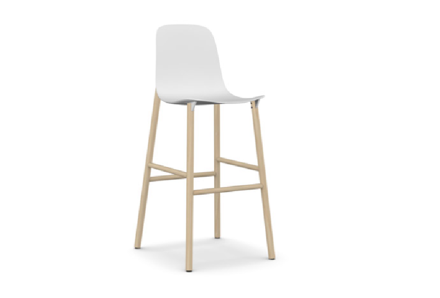 SHARKY Counter Stool (HIGH BACK) - Wooden Base - MyConcept Hong Kong