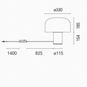 Bellhop Glass T Table Lamps Specifications