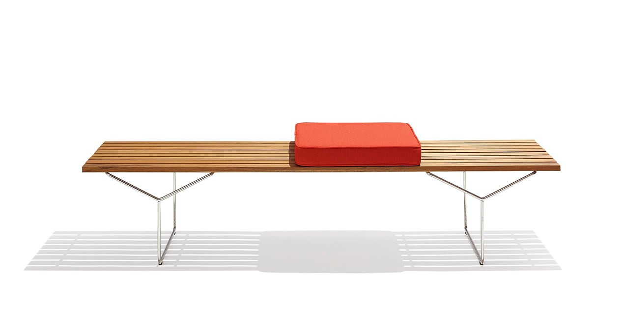 Bertoia Bench with Painted Slats