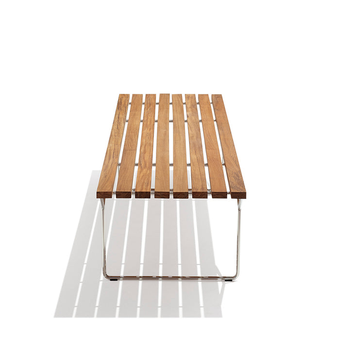 Bertoia Bench with Teak Slats