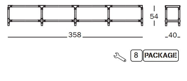 Steelwood Shelving System 1x4 H.54 cm - MyConcept Hong Kong