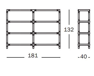 Steelwood Shelving System 3x2 H.132 cm - MyConcept Hong Kong