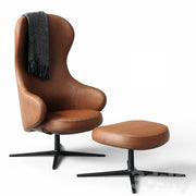 DUA Relax Swivel Trestle Lounge Chair - MyConcept Hong Kong