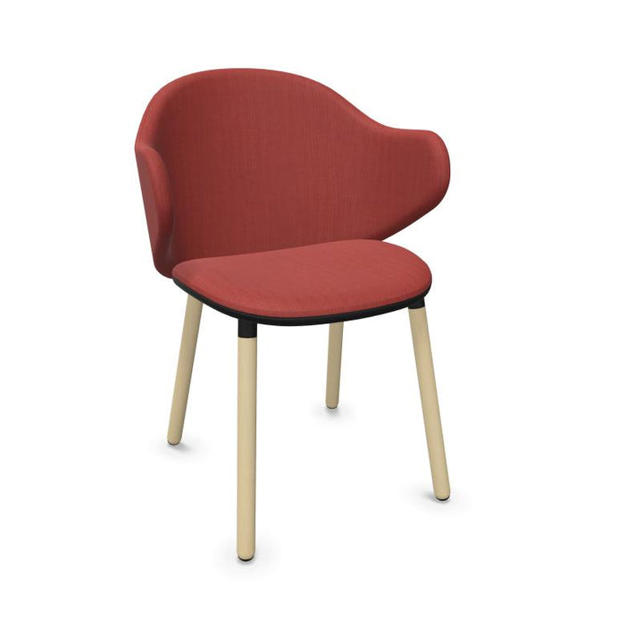 DUA Wooden Base Chair - Backrest 3 (With Armrests)