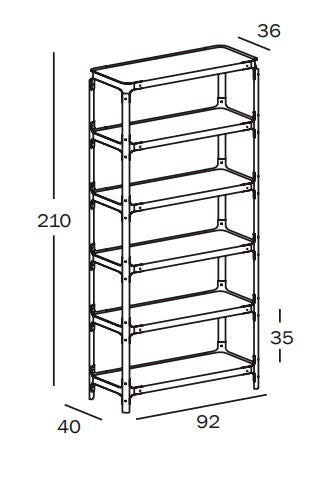 Steelwood Shelving System 5x1 H.210 cm - MyConcept Hong Kong