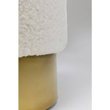 Stool Cherry Teddy White Brass Ø35 - MyConcept Hong Kong